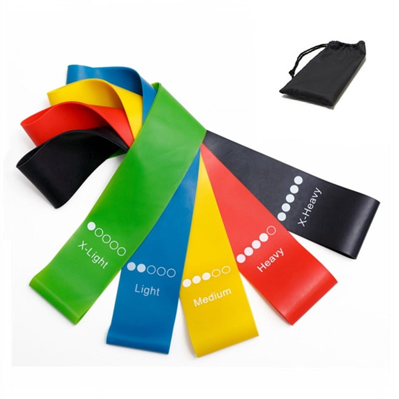 5 Pieces Set Elastic Resistance Bands Fitness Equipment