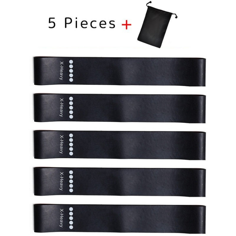 5 Pieces Set Elastic Resistance Bands Fitness Equipment