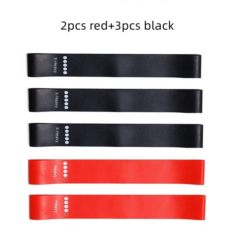 5 Pieces Set Elastic Resistance Bands Fitness Equipment